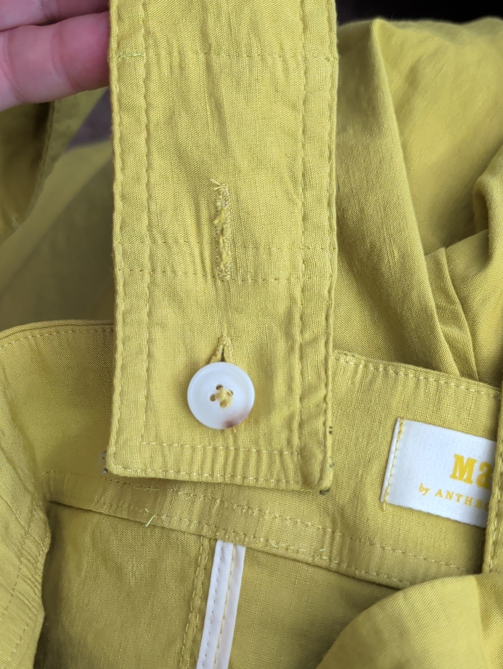 ANTHROPOLOGIE maeve colette jumpsuit chartreuse 6 - Picture 8 of 14